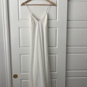 Zara Elegant White Slip Dress